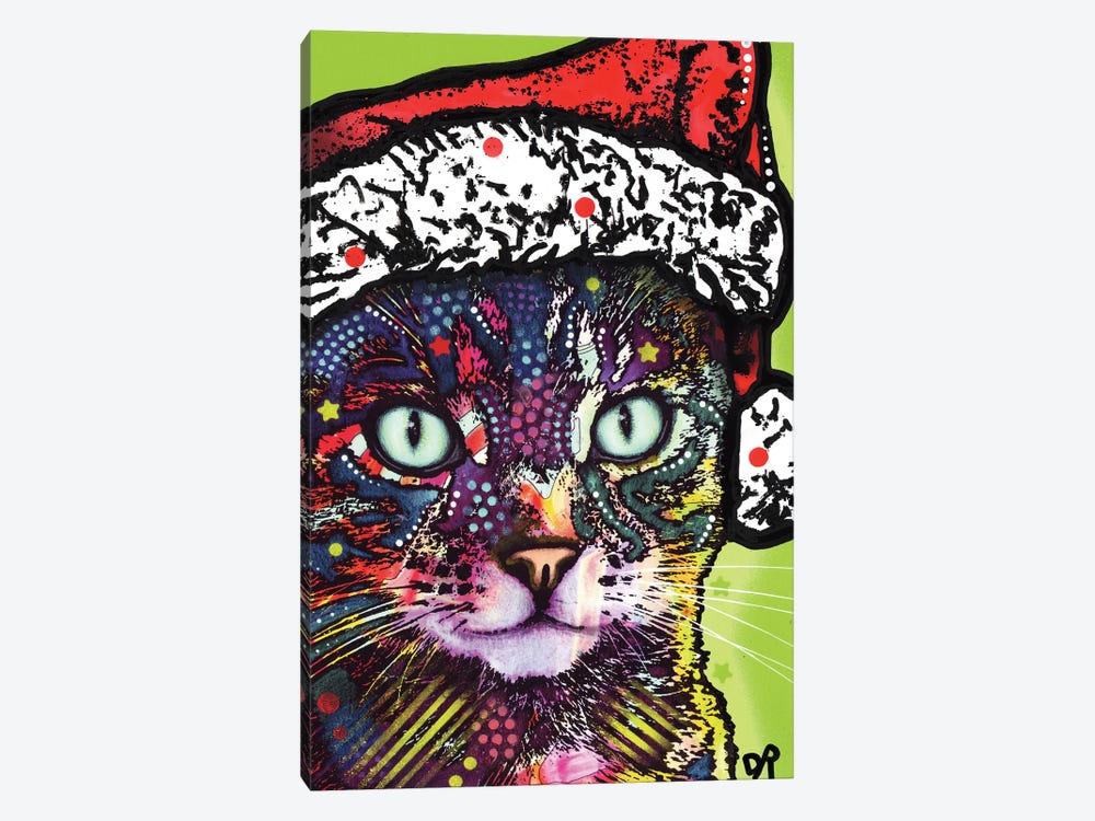 Watchful Cat Christmas Edition 1-piece Art Print