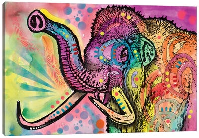 Woolly Mammoth Canvas Art Print - Mammoth Art