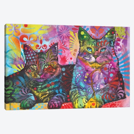 2 Cats Canvas Print #DRO563} by Dean Russo Canvas Wall Art