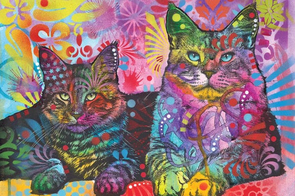 Dean Russo: 2 Cats by Dean Russo
