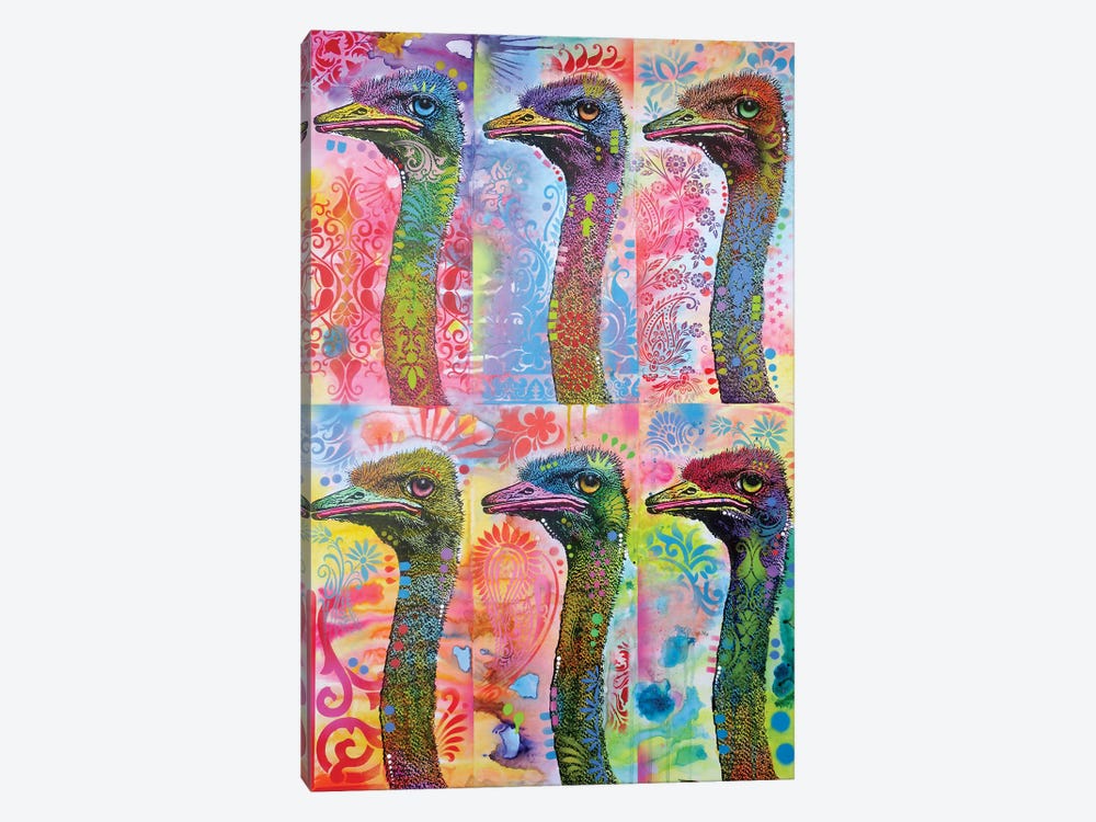 6 Ostriches by Dean Russo 1-piece Art Print