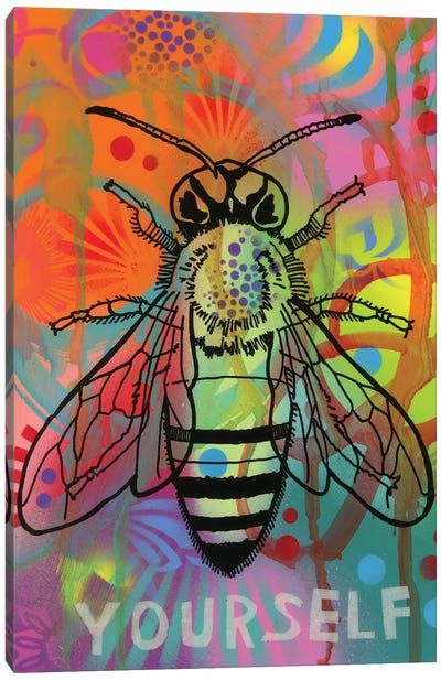 Bee Yourself Canvas Art Print - Bee Art