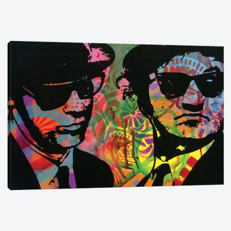 Blues Brothers Canvas Print #DRO569} by Dean Russo Canvas Artwork
