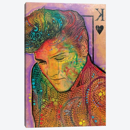Elvis, King Of Hearts Canvas Print #DRO575} by Dean Russo Canvas Art