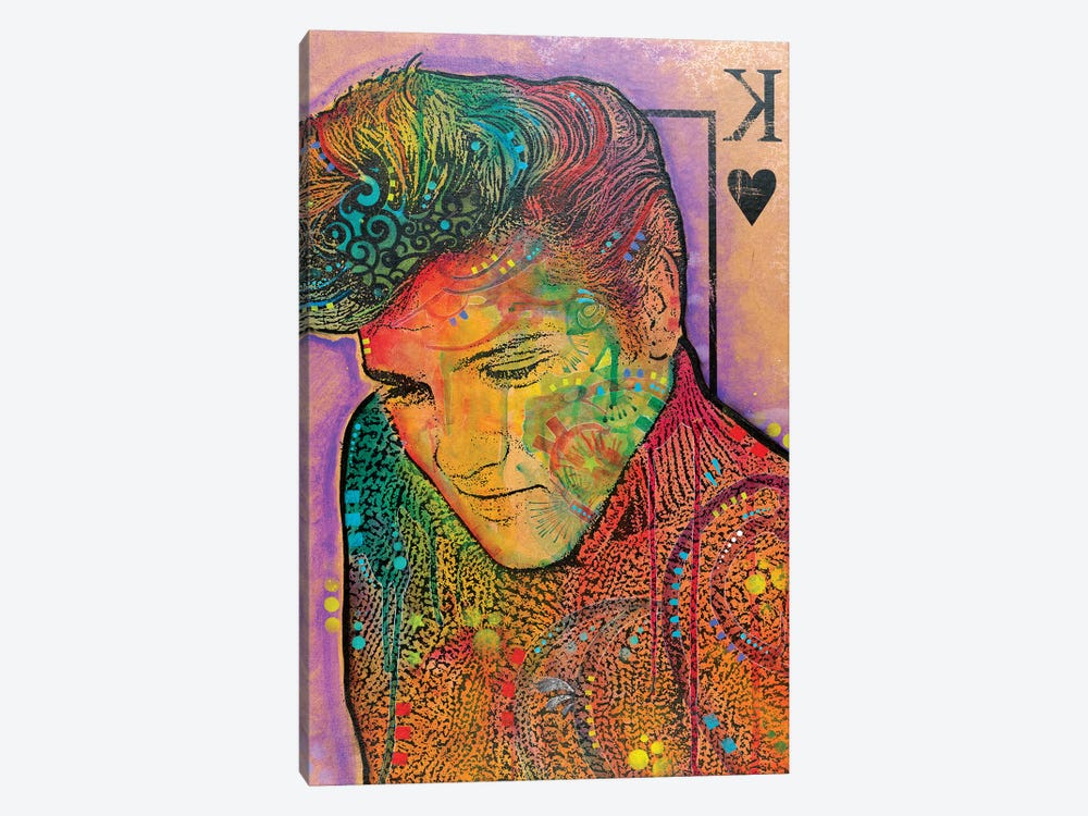 Elvis, King Of Hearts by Dean Russo 1-piece Canvas Art Print