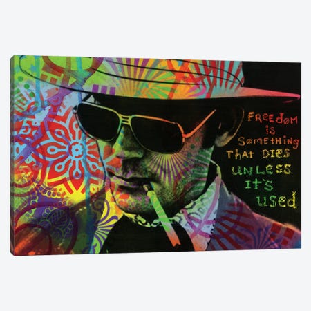Freedom Is Something That Dies Unless It's Used Canvas Print #DRO583} by Dean Russo Canvas Art