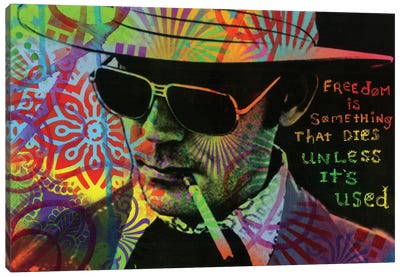 Freedom Is Something That Dies Unless It's Used Canvas Art Print - Hunter S. Thompson