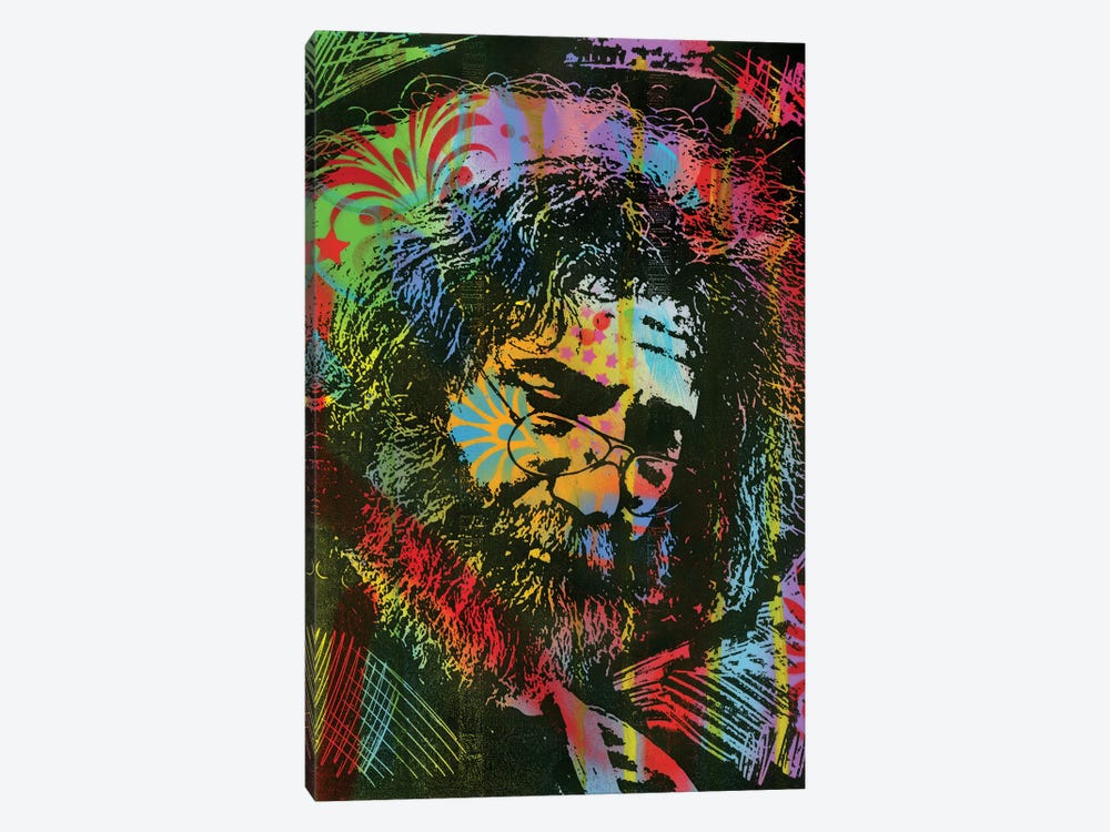 Jerry Garcia Playing by Dean Russo 1-piece Canvas Art