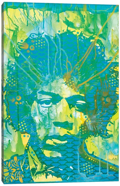 Jimi Hendrix V Canvas Art Print - Dean Russo