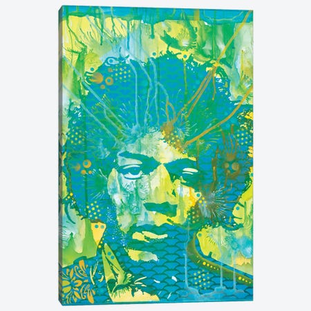 Jimi Hendrix V Canvas Print #DRO592} by Dean Russo Art Print