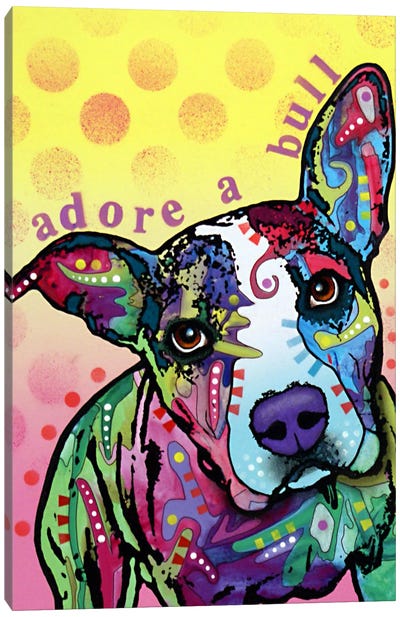 Adoreabull Canvas Art Print - Staffordshire Bull Terrier Art