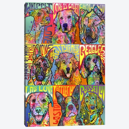 Nine Up Of Dogs Canvas Print #DRO607} by Dean Russo Canvas Art