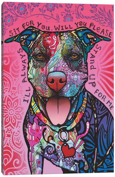 Stand Up Canvas Art Print - Pet Adoption & Fostering Art