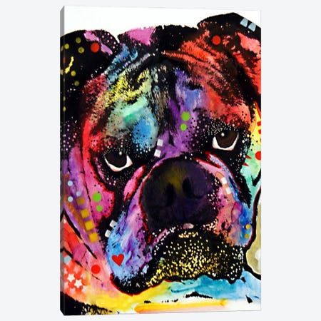 Bulldog Canvas Print #DRO61} by Dean Russo Canvas Wall Art