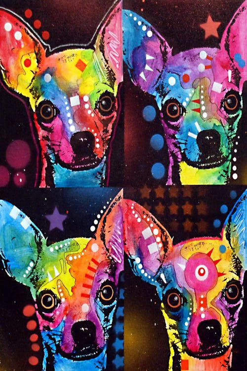 Chihuahua 4x by Dean Russo wall art