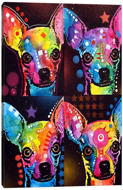 Chihuahua 4x Canvas Art Print - Similar to Andy Warhol