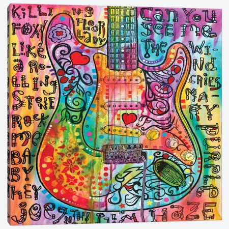 Jimi's Guitar Canvas Print #DRO635} by Dean Russo Canvas Print