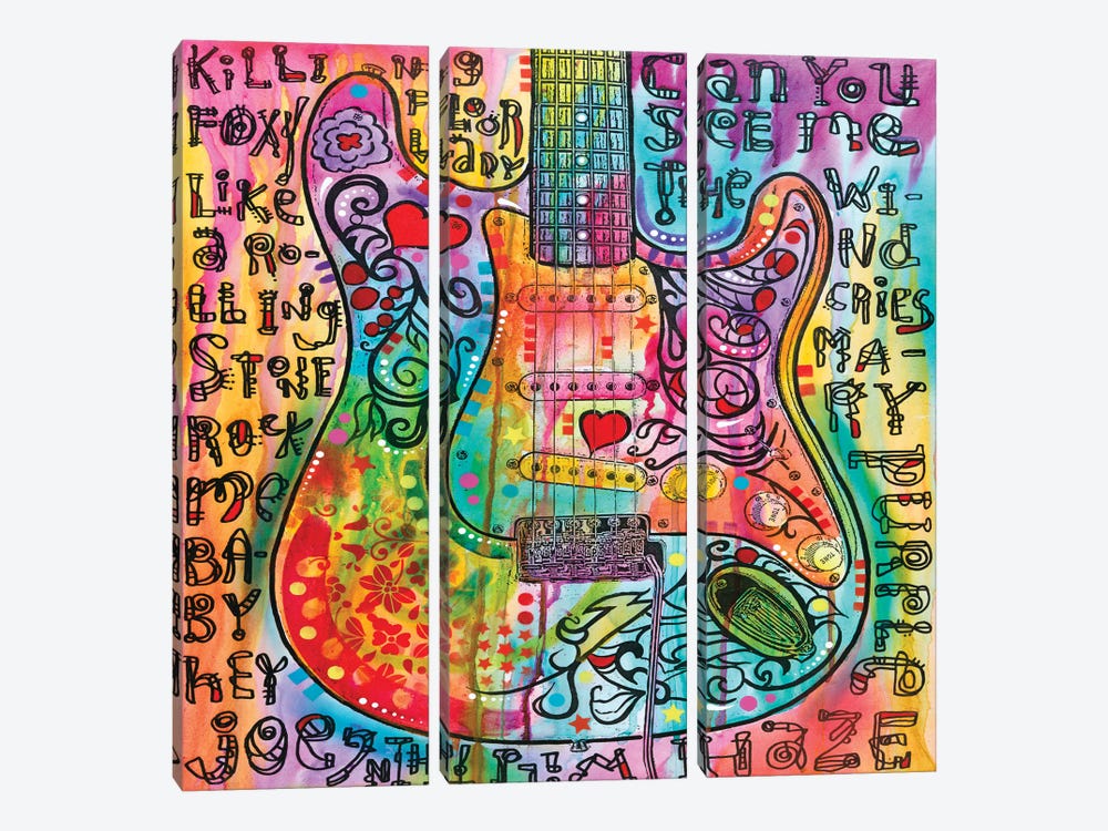 Jimi's Guitar by Dean Russo 3-piece Art Print