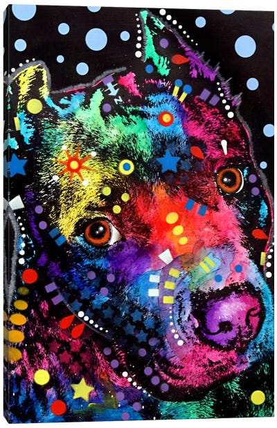 Companion PIT Canvas Art Print - Staffordshire Bull Terrier Art