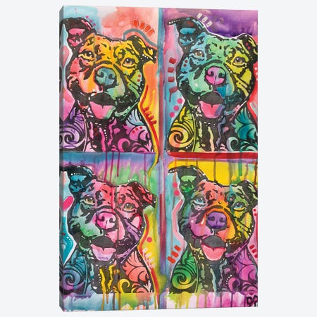 4 Happy Pitties Canvas Print #DRO650} by Dean Russo Canvas Artwork