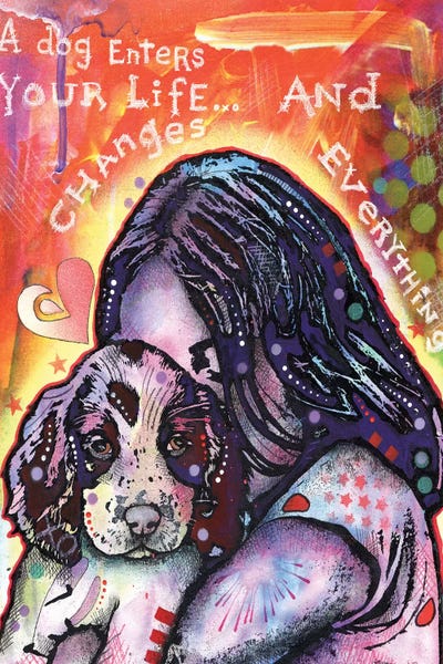 A Dog Changes Everything by Dean Russo canvas print