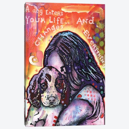 A Dog Changes Everything Canvas Print #DRO652} by Dean Russo Canvas Artwork