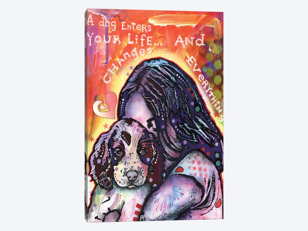 A Dog Changes Everything by Dean Russo 1-piece Canvas Artwork