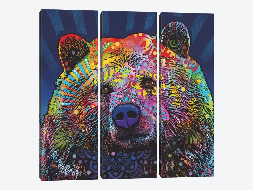 Grizz by Dean Russo 3-piece Canvas Wall Art
