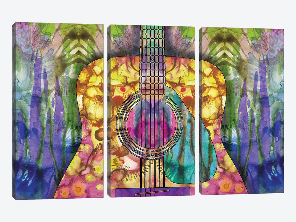 Guitar II by Dean Russo 3-piece Canvas Print