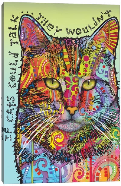 If Cats Could Talk Canvas Art Print - Dean Russo