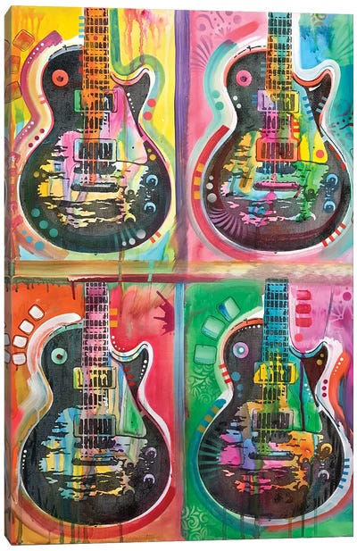 Les Paul 4UP Canvas Art Print - Guitar Art