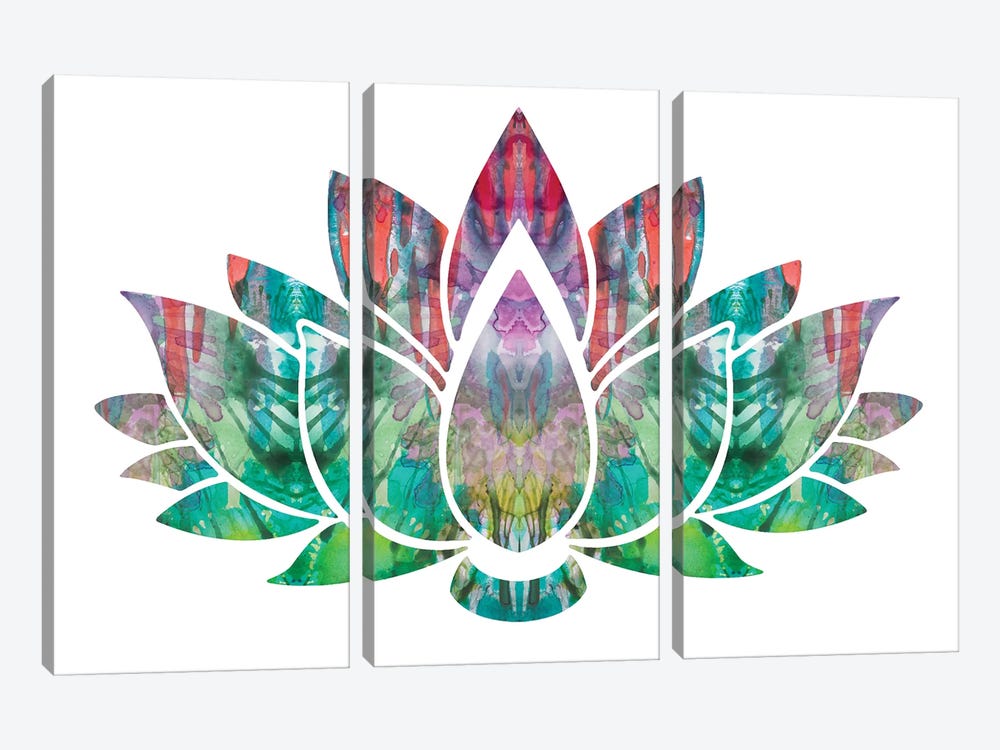 Lotus by Dean Russo 3-piece Canvas Print