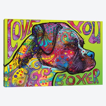 Love You Boxer Canvas Print #DRO683} by Dean Russo Art Print