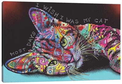 Most Days Canvas Art Print - Cat Art