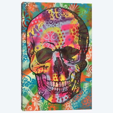 Skull 1UP Canvas Print #DRO694} by Dean Russo Art Print