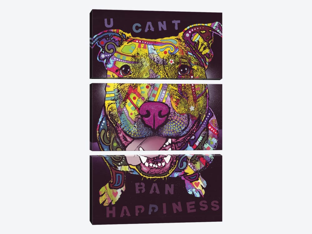 U Cant Ban Happiness by Dean Russo 3-piece Canvas Print