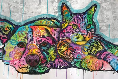 Companions by Dean Russo framed canvas print