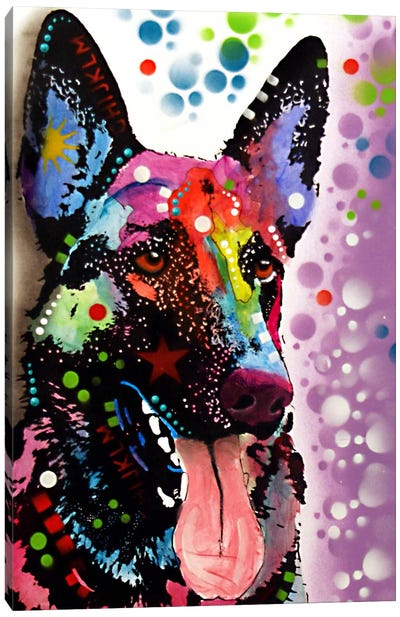 German Shepherd Canvas Art Print - Dog Art