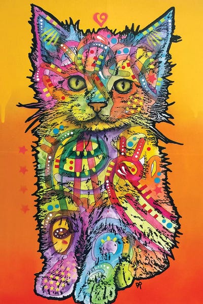 Love Kitten by Dean Russo framed canvas print