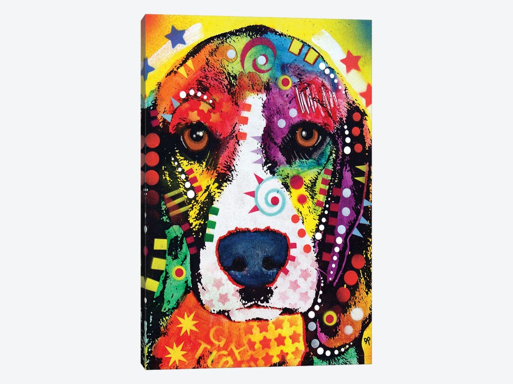 Beagle Face by Dean Russo 1-piece Canvas Wall Art