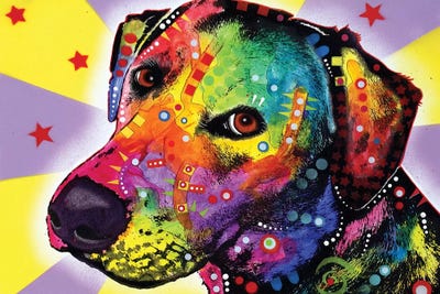 Yellow Sorta Lab by Dean Russo framed wall art