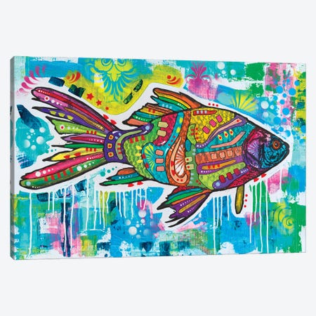 Electric Goldfish Canvas Print #DRO866} by Dean Russo Canvas Wall Art