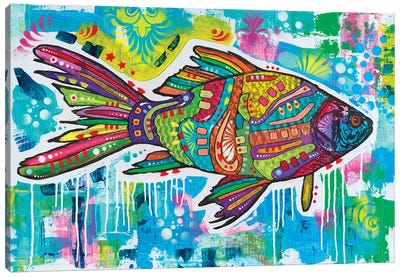 Electric Goldfish Canvas Art Print - Goldfish
