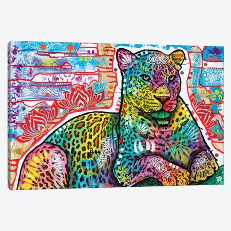 Electric Leopard Canvas Print #DRO867} by Dean Russo Canvas Wall Art