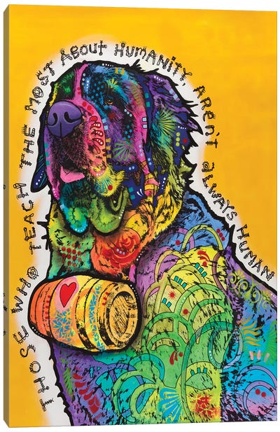 Humanity Canvas Art Print - Best Selling Dog Art