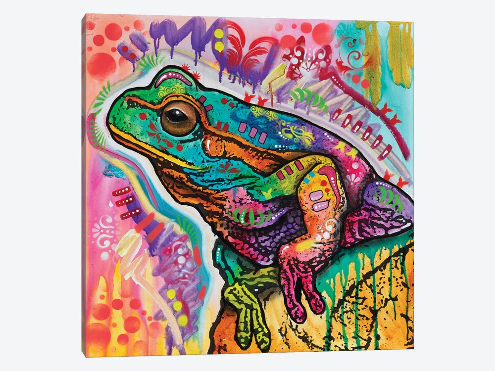 Psychedelic Frog by Dean Russo 1-piece Canvas Art