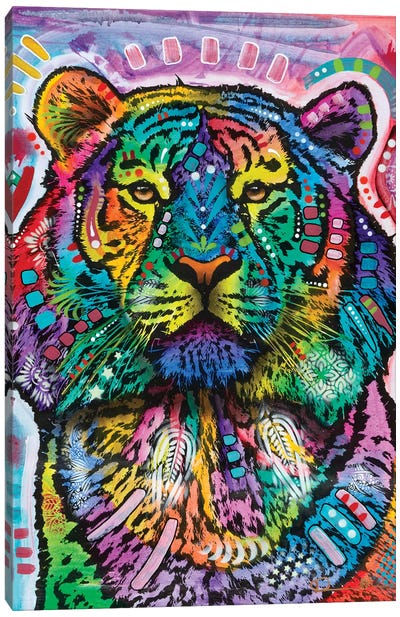 Curious Tiger Canvas Art Print - Dean Russo