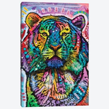 Curious Tiger Canvas Print #DRO880} by Dean Russo Canvas Art Print