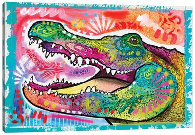 Alligator 3 Canvas Art Print - Crocodile & Alligator Art