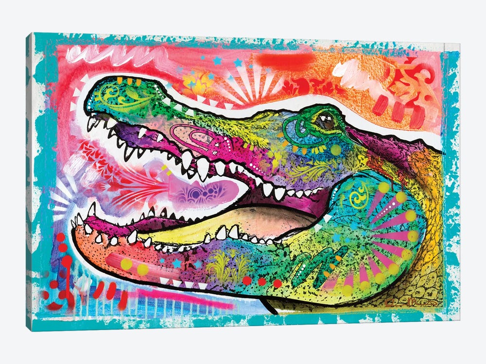 TURTLE alligator wine  art print 11x14 animals imperssionism gift new 